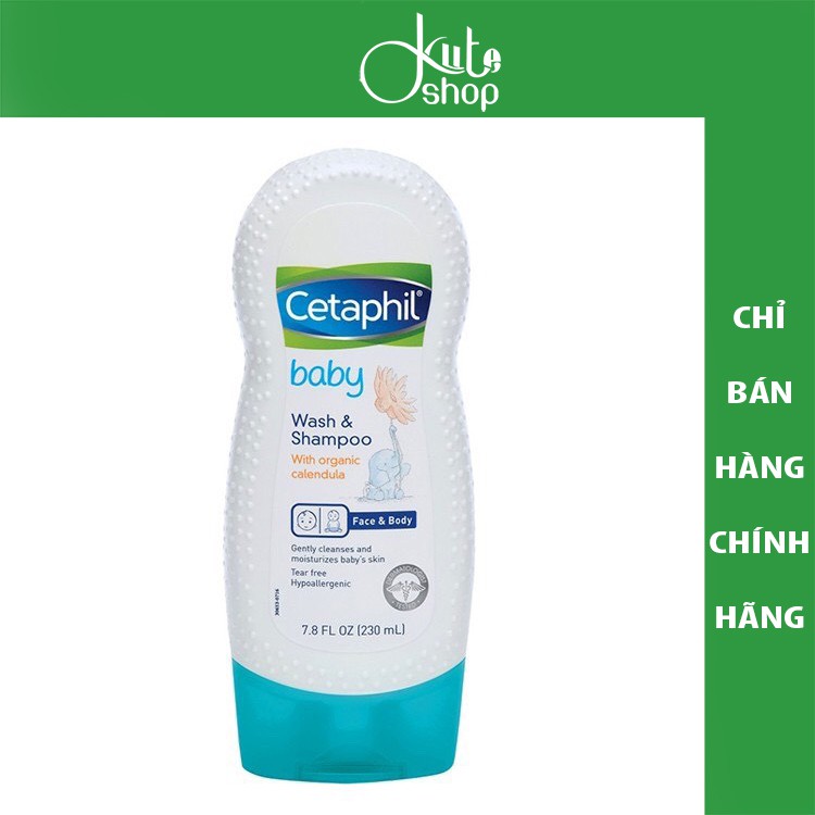 Tắm gội cho trẻ sơ sinh Cetaphil Baby Gentle Wash & Shampoo with Organic Calendula 230ml
