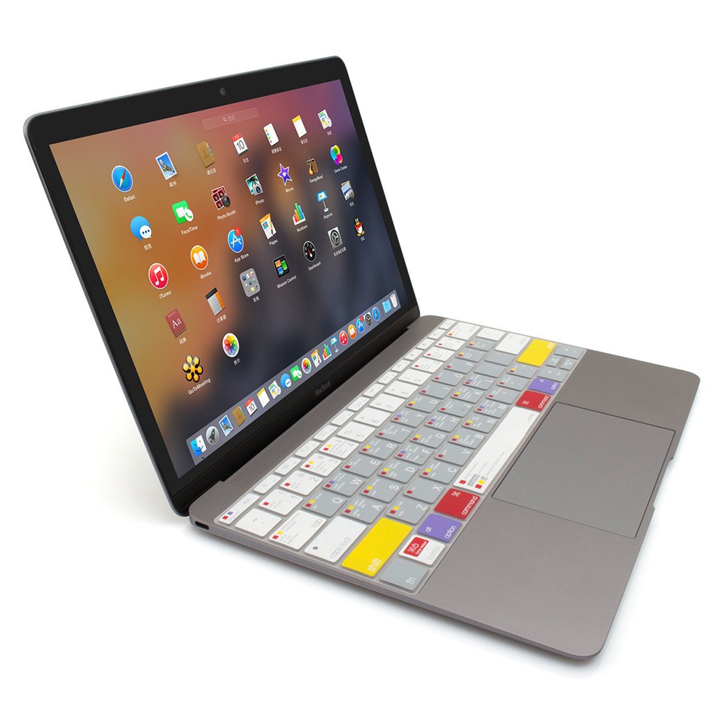 Phủ bàn phím Macbook Pro 2016, 2017, Macbook 12inch có phím tắt MacOS