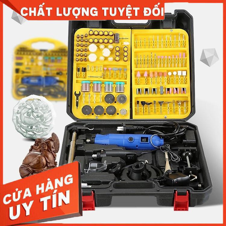 Bộ máy khoan, mài, cắt mini đa năng 350PCS ( gia công đa năng2 trong 1)