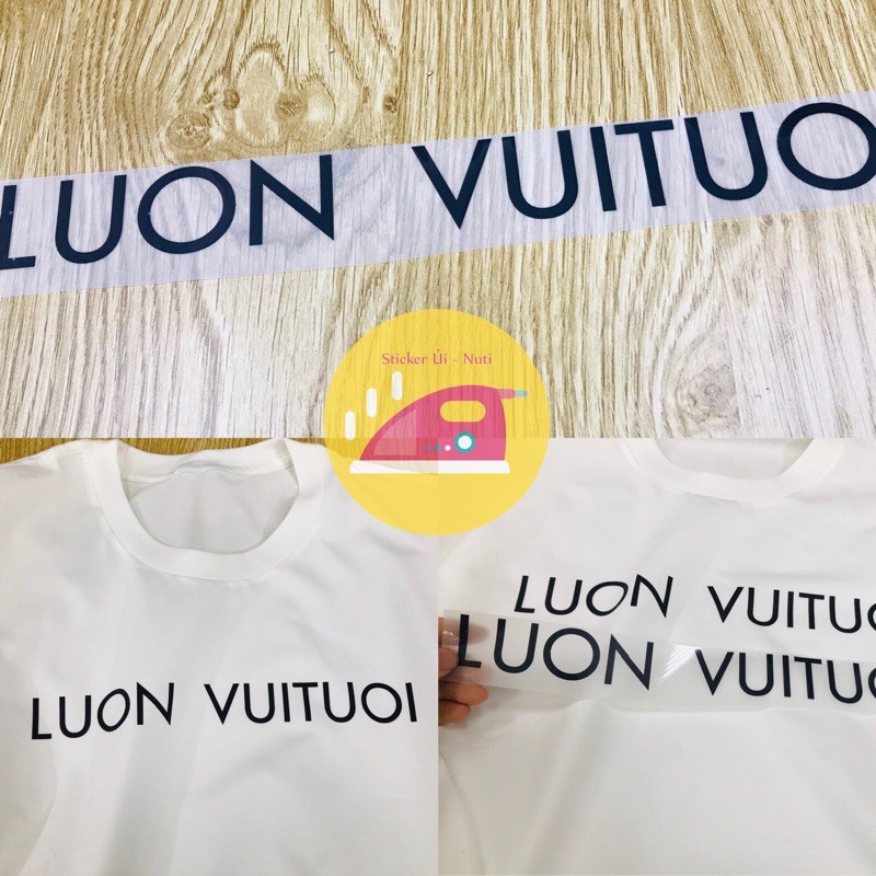 Miếng dán ủi quần áo - Hình chữ luôn vui tươi không dấu cao 5cm