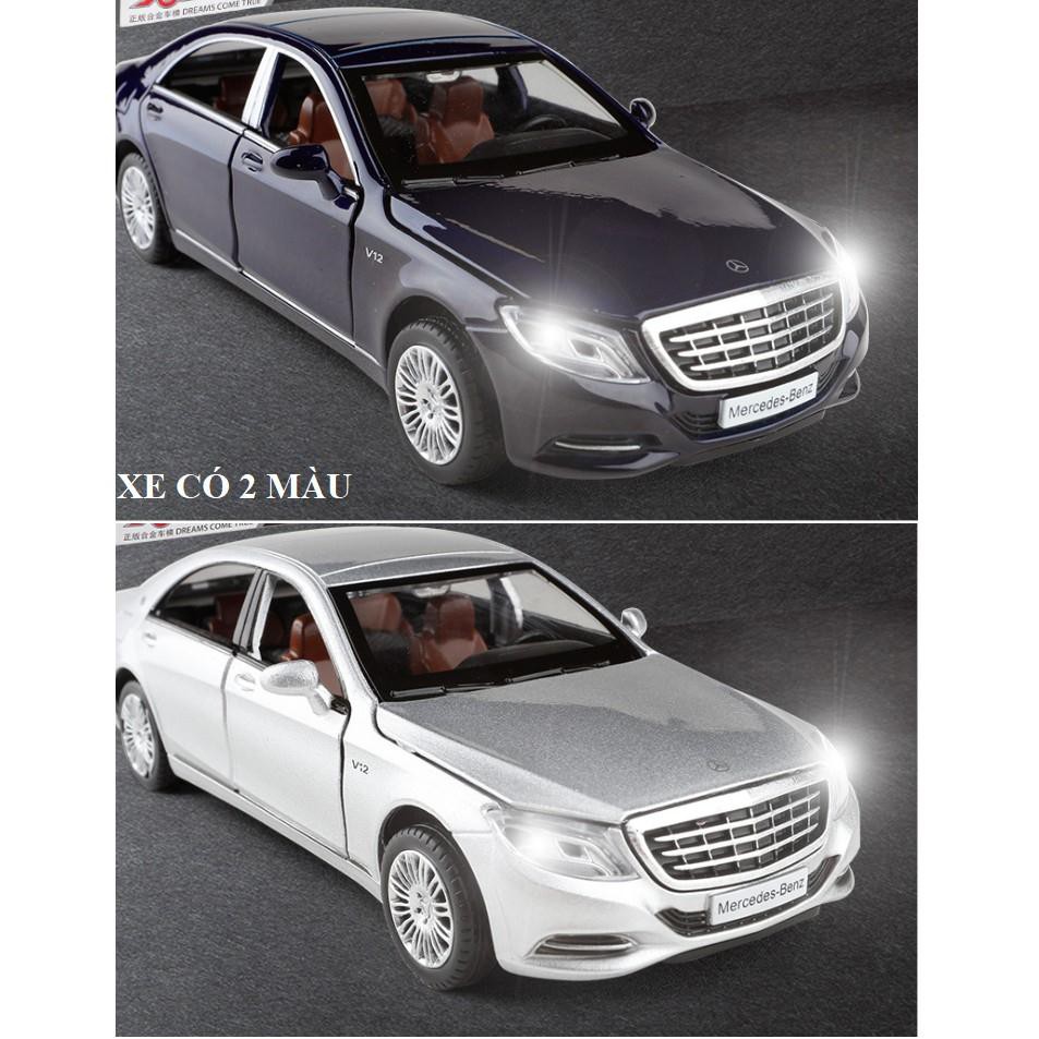 Xe ô tô Mercedes Benz S600 bằng sắt chạy cót có âm thanh và đèn mở các cửa xe hàng Quảng Châu