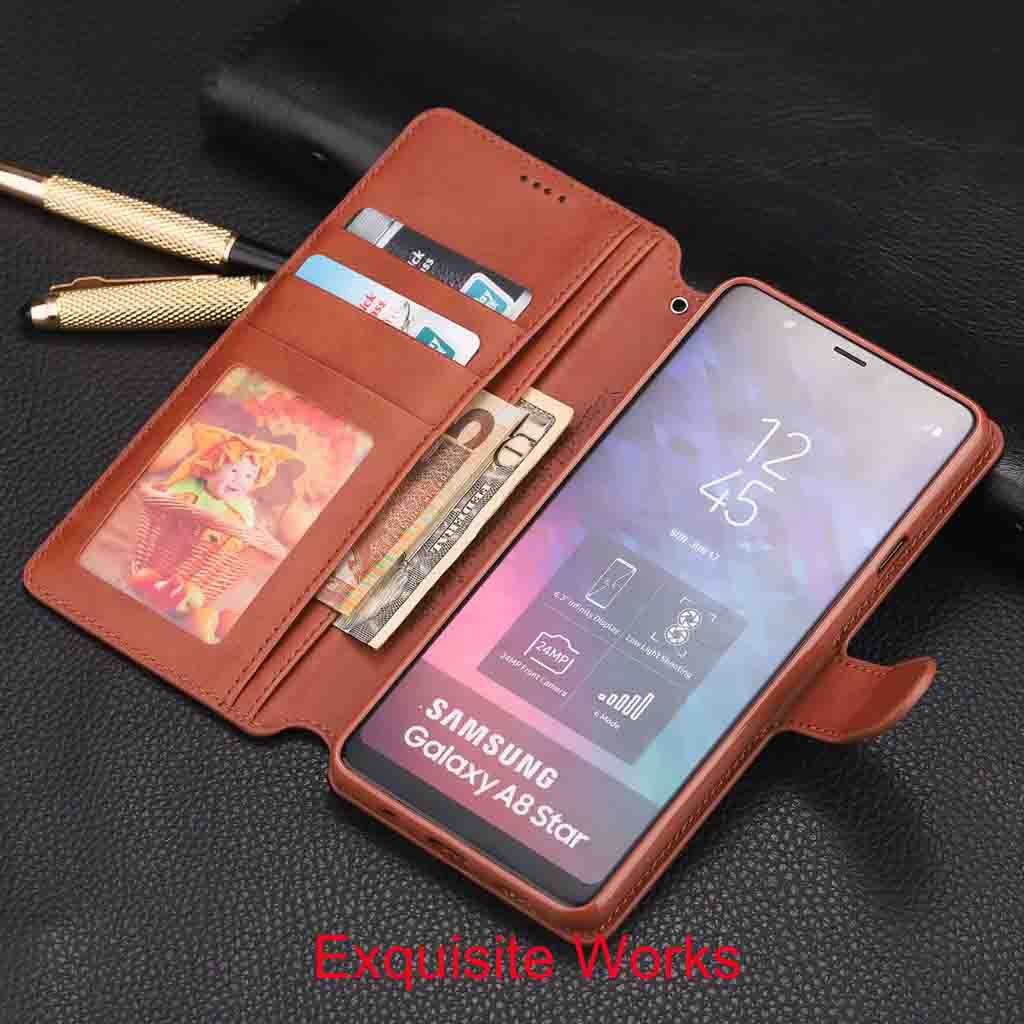 Samsung Galaxy A8 Star cover Soft Case PU Leather PatternAutomatic adsorption | BigBuy360 - bigbuy360.vn