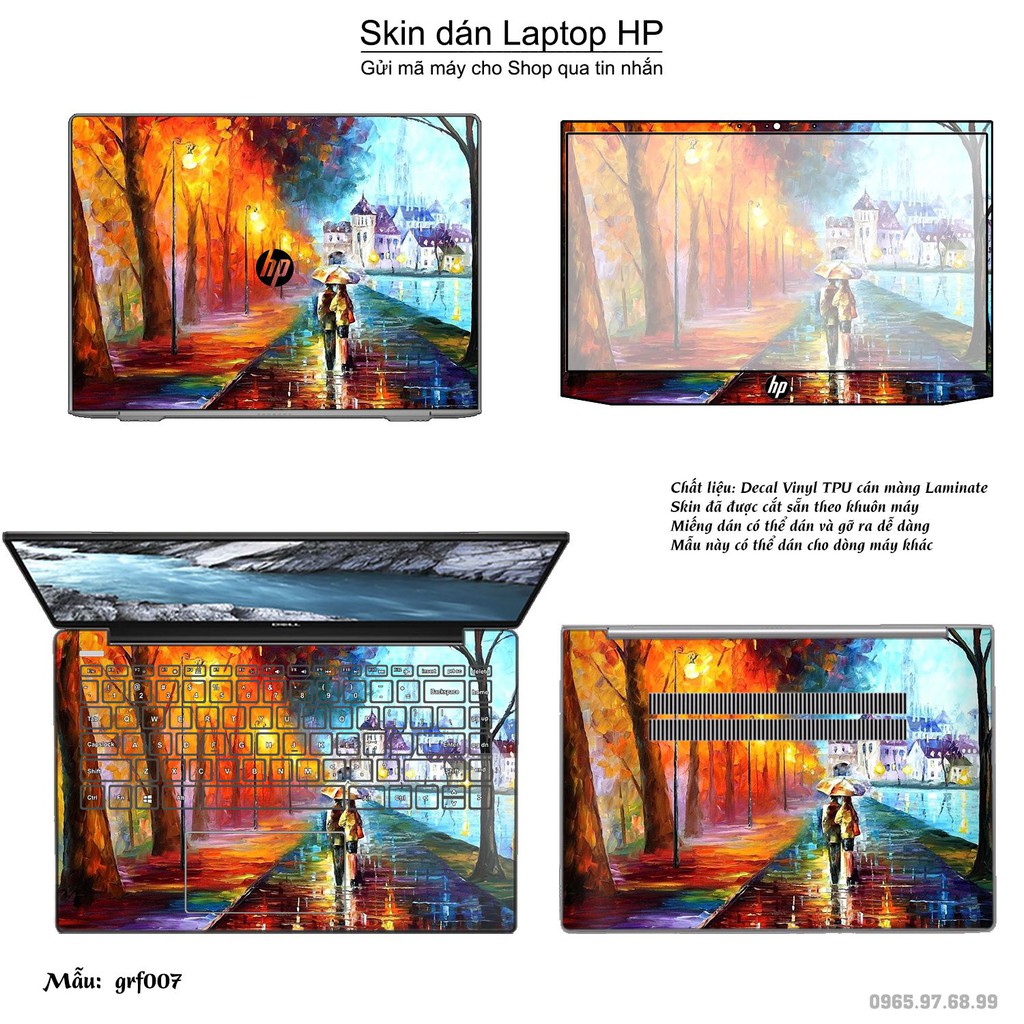 Skin dán Laptop HP in hình nghệ thuật graffiti (inbox mã máy cho Shop)