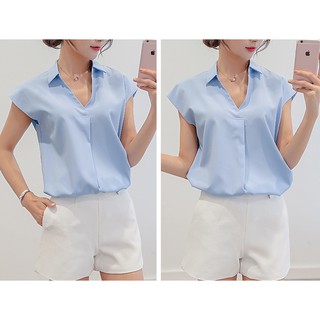 Áo voan sơ mi nữ sát nách form rộng size lớn mặc rất thoải mái phủ hợp picnic thể thao dạo phố HQ016