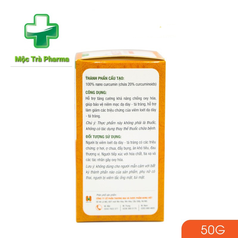 Nacubest - Tinh chất Nghệ Nano Curcumin (lọ 50g)