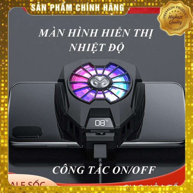 Quạt tản nhiệt Gaming MEMO DL05 thế hệ 5 cho điện thoại sò lạnh tích hợp màn hình led công tắc tắt bật GEMINI SHOP