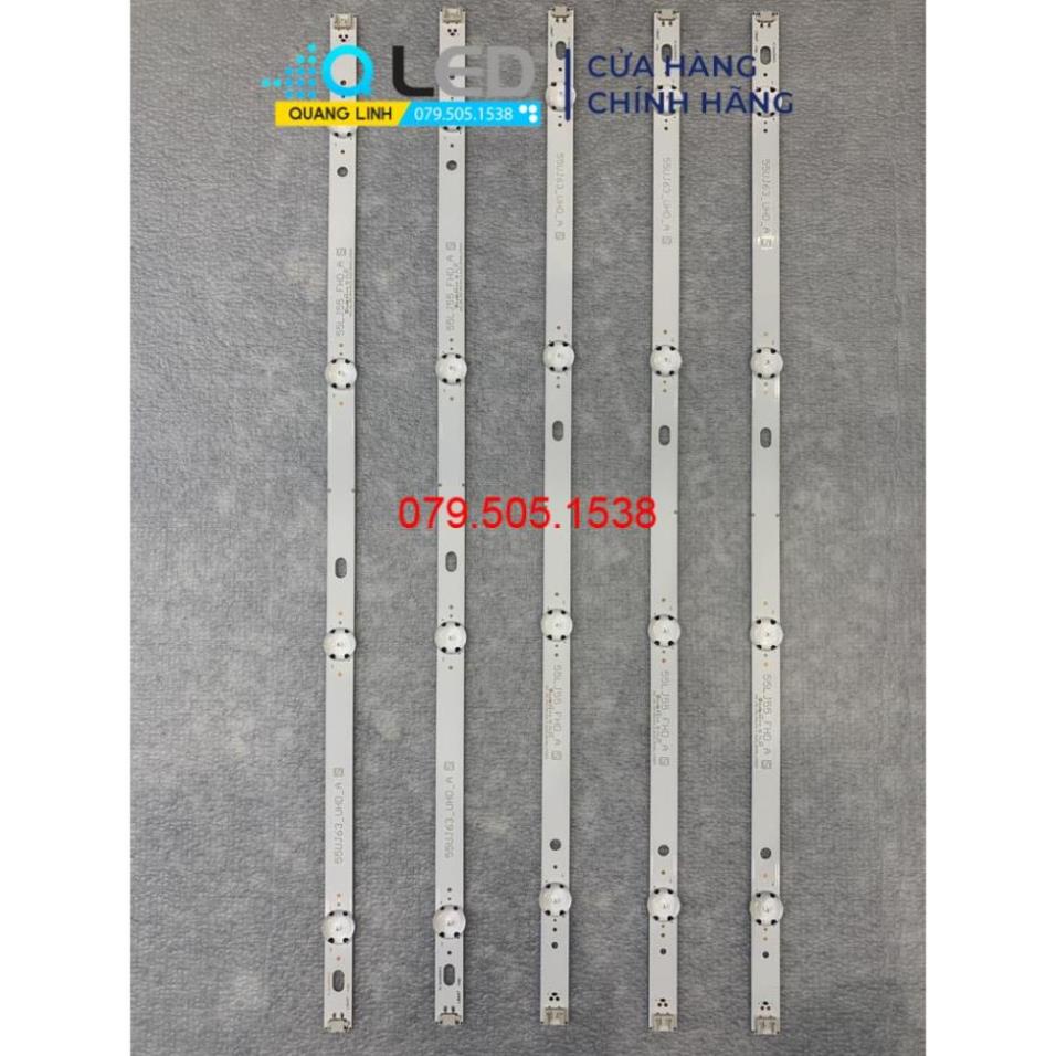 Thanh LED Tivi LG 55UJ - Lắp zin tivi LG 55UJ632,55LJ550  - 1 THANH 10 thanh (5 thanh A+ 5 thanh B) LED mới 100% nhà máy