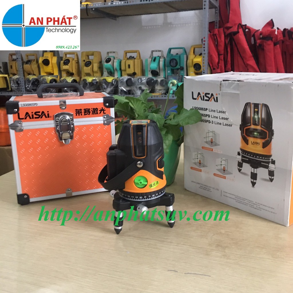 Máy cân mực laser Laisai LSG686SPD/ Máy thủy bình laser laisai