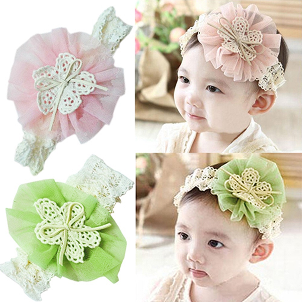 Băng Đô Đính Hoa Dễ Thương Cho Bé Gái