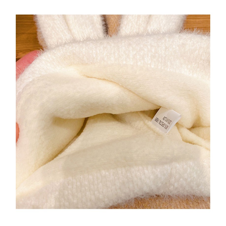 Nón đội có tai thỏ đáng yêu ấm áp