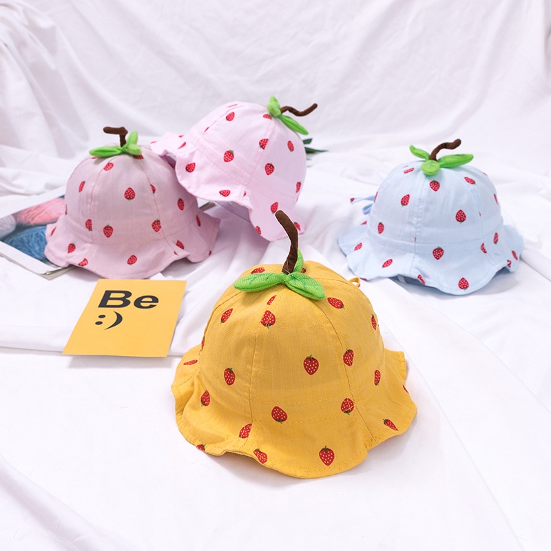 Mũ Cotton Mềm Chống Nắng Thời Trang Xuân Hè Cho Bé Gái