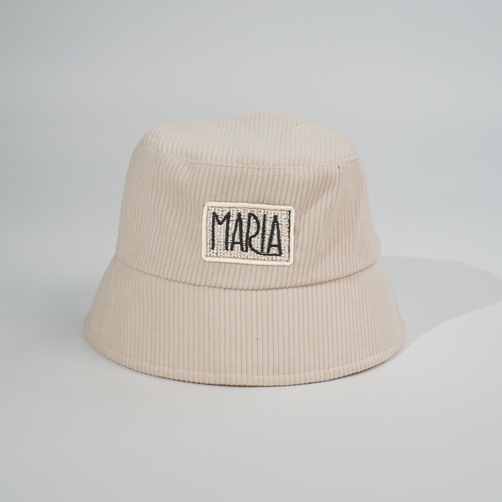 Mũ bucket vành cụp thêu chữ PromissYou chất nhung tăm cao cấp thời trang unisex nam nữ-BALOHA