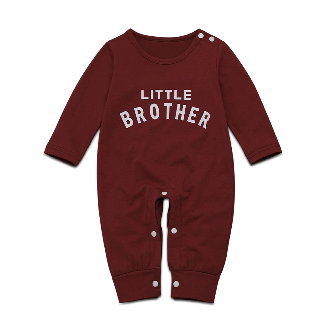 Newborn Infant Baby Boy Girl Button Letter Romper Jumpsuit Playsuit Clothes