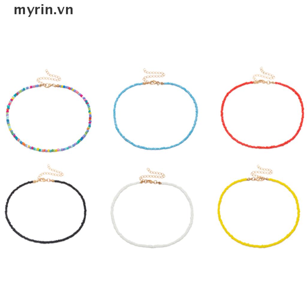 Vòng Cổ Choker Đính Hạt Nhiều Màu Phong Cách Bohemian Thời Trang Cho Nữ