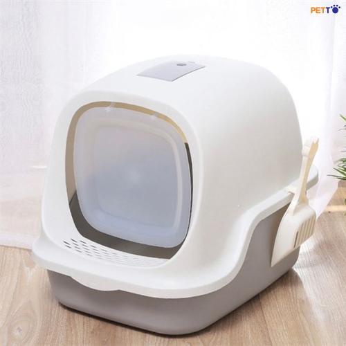 Nhà Vệ Sinh Cho Mèo Size Lớn Màu Xám