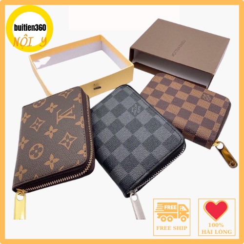 Ví nữ mini ngắn cao cấp LV đẹp cute dễ thương bỏ túi nhiều ngăn để thẻ chìa khóa bóp nữ mini ngắn nhỏ ngọn nhiều ngăn