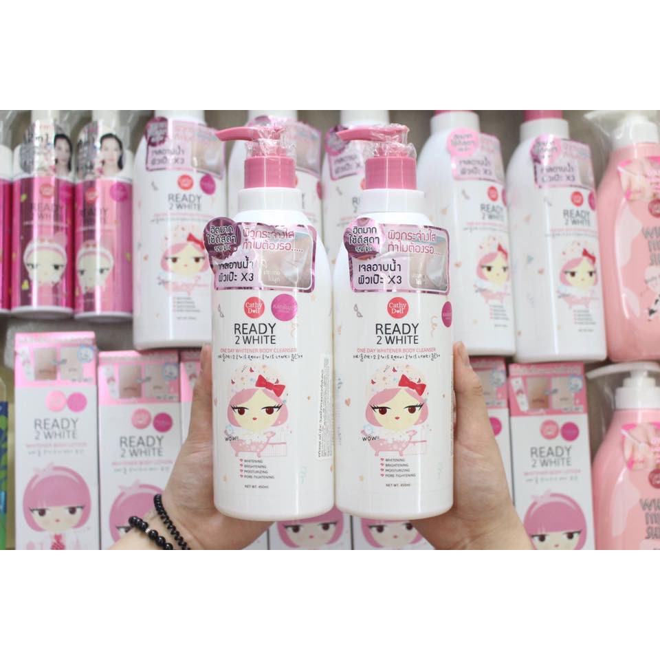 [PHIÊN BẢN MỚI] Sữa tắm Trắng Da Cathy Doll Ready 2 White One Day Whitener Body Cleanser 450ml | BigBuy360 - bigbuy360.vn
