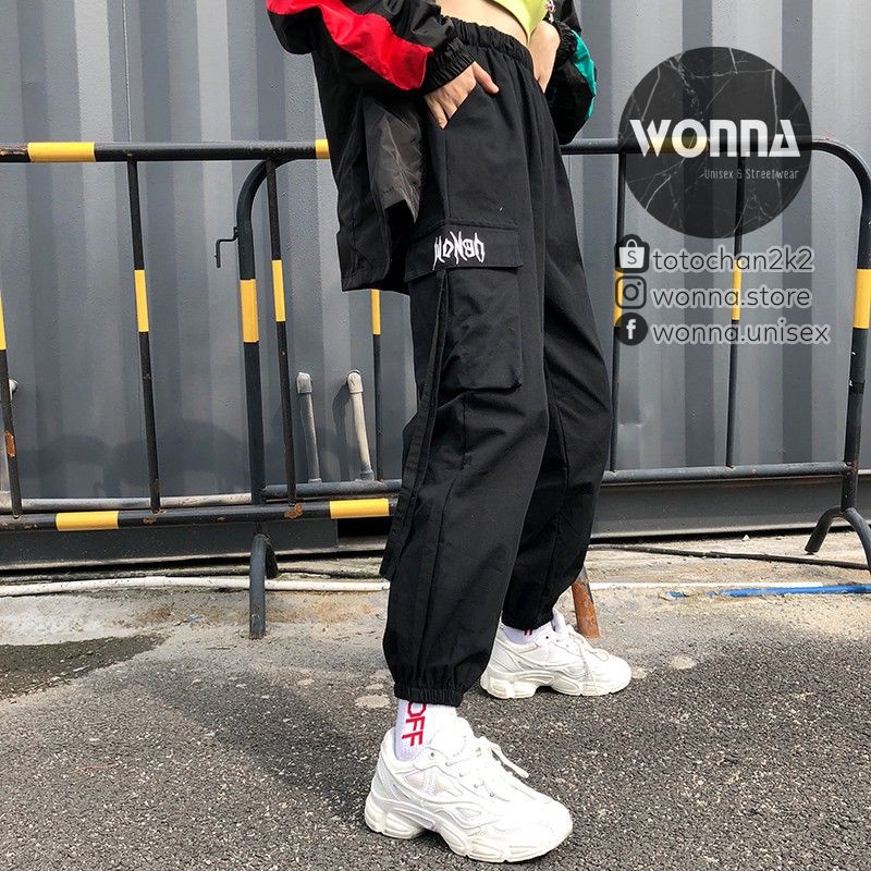 [Có sẵn  kèm ảnh thật] Quần jogger túi hộp kaki box pant ulzzang unisex oversize Hàn Quốc street style