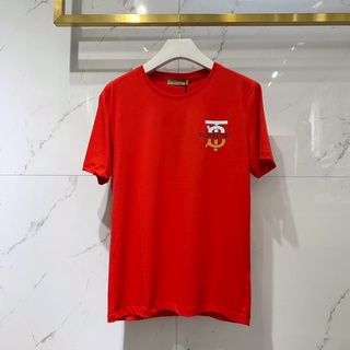 Burberr  Áo thun tay ngắn cổ tròn in logo TB cho nam