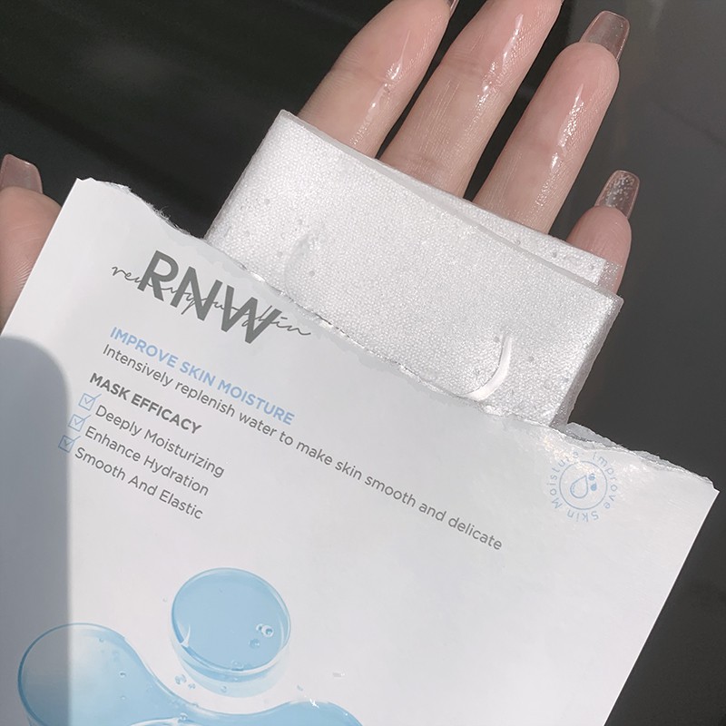 RNW Hộp 10 mặt nạ axit hyaluronic 8 nếp gấp dưỡng ẩm se khít lỗ chân lông