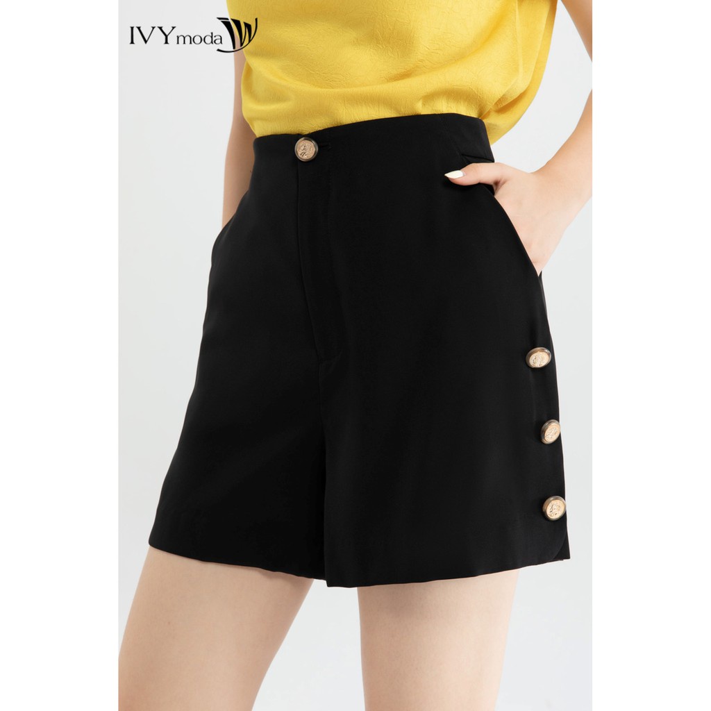 [NHẬP WABRTL5 GIẢM 10% TỐI ĐA 50K ĐH 250K ]Quần sooc nữ 6 khuy IVY moda MS 20M6442