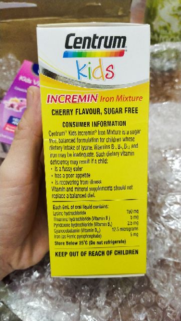 6/2023- Centrum Kids Incremin Iron Mixture của ÚC 200ml cho bé biếng ăn