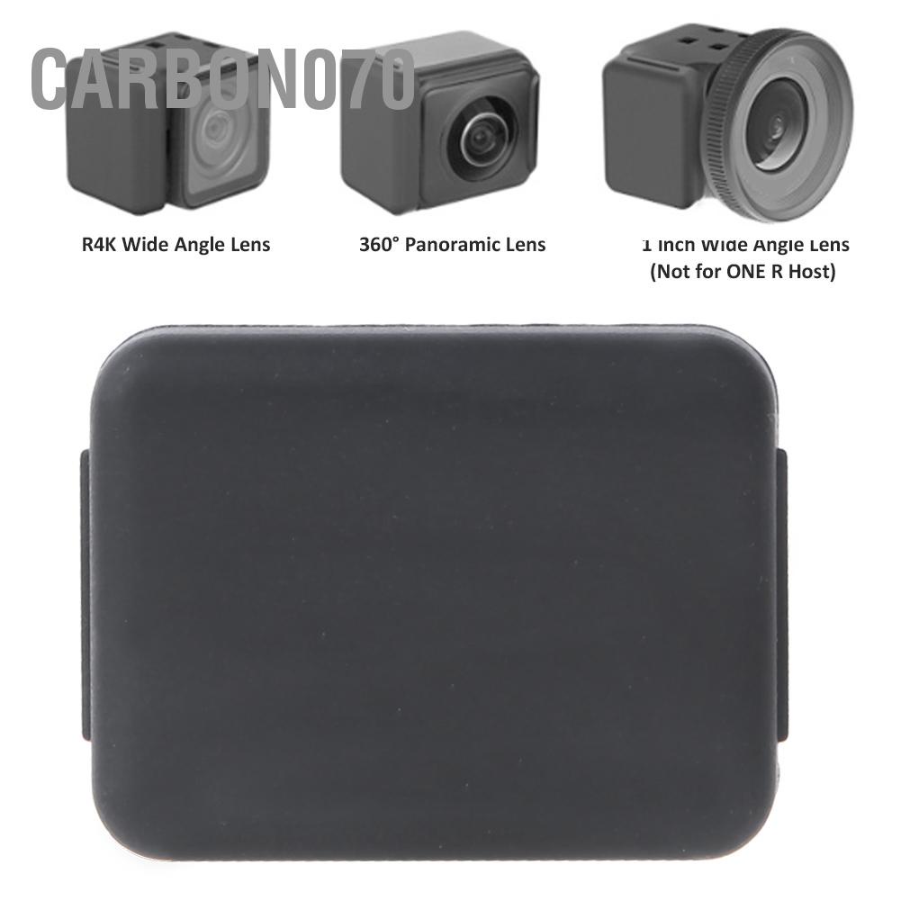 Carbon070 Sunnylife Mềm mại silicone đen Giao diện ống kính màu Nắp bảo vệ chống bụi cho INSTA360 ONE R