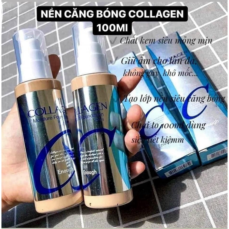 KEM NỀN CĂNG BÓNG DA COLLAGEN HYDRO MOISTURE ENOUGH 100ML CHÍNH HÃNG - 10523