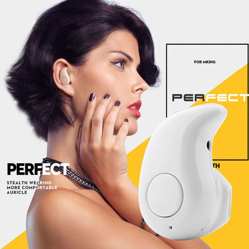 Tai Nghe Bluetooth S530 Nhét Tai V4.1 Ear-Pod Siêu Nhỏ Có Nghe Nhạc (Trắng)Đồng hồ LED Mi miễn phí