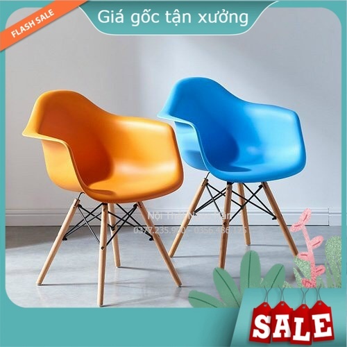 GHẾ NGỒI CÓ TAY MẶT NHỰA CHÂN GỖ HÀNG NHẬP KHẨU CHẤT LƯỢNG CÓ BẢO HÀNH