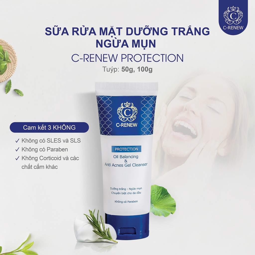 Sữa rửa mặt ngừa mụn C-RENEW dạng Gel chuyên biệt cho da dầu - Tuýp 100g