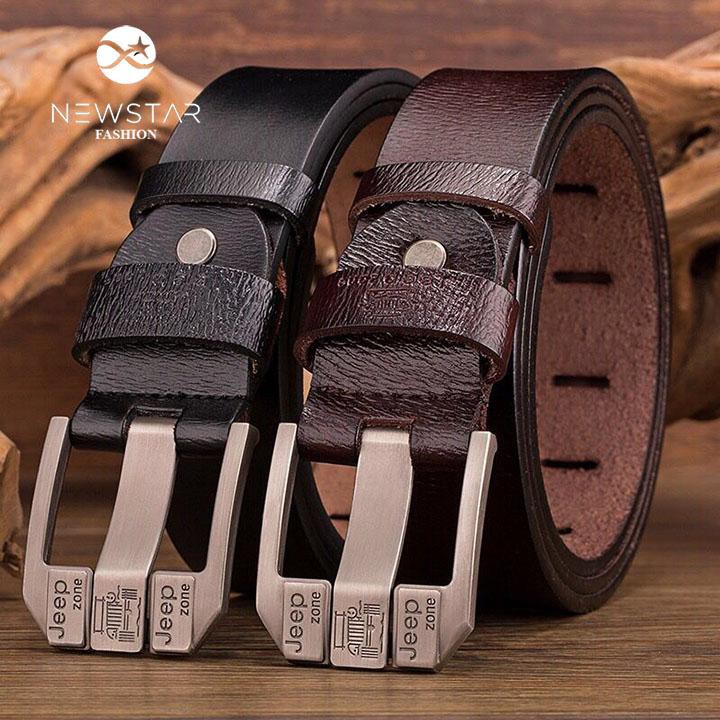 Thắt lưng dây nịt nam Jeep Zero da bò THẬT 100% . Đồ Da Kingshop Bảo hành 3 năm ( Tặng đinh đục lỗ tiện lợi)