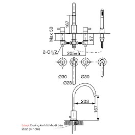 Vòi Sen Tắm Inax Gắn Bồn BFV-7000B, Bảo Hành Chính Hãng 02 Năm