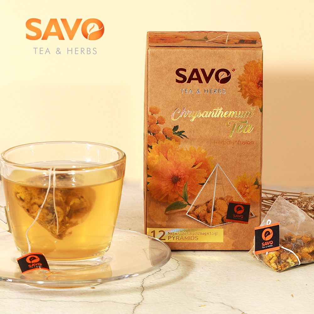 Trà Thảo Mộc SAVO HOA CÚC (Chrysanthemum Tea) – Hộp 12 Gói X 1.5g