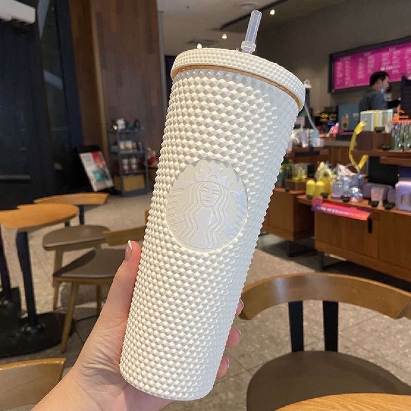 Ly Uống Nước Starbucks Hai Lớp Kèm Ống Hút 710ml/24h