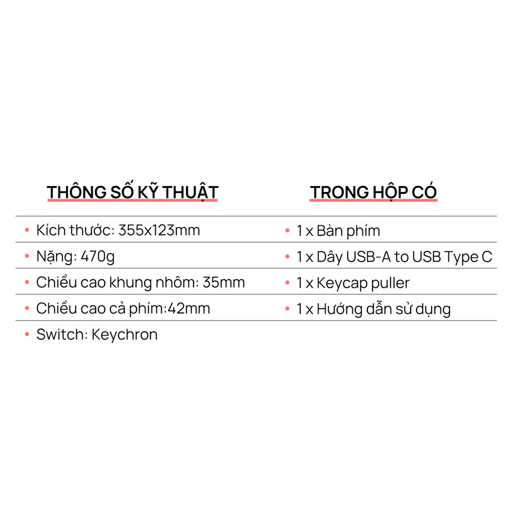 Keychron K8 Bàn phím cơ Keychron K8 bản nhôm không led Hotswap Keychron Switch