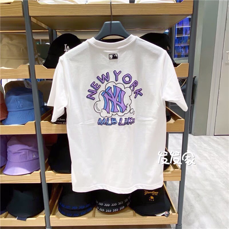 Áo phông MLB New york, áo thun unisex, chất cotton thoáng mát, form rộng, Dorystore