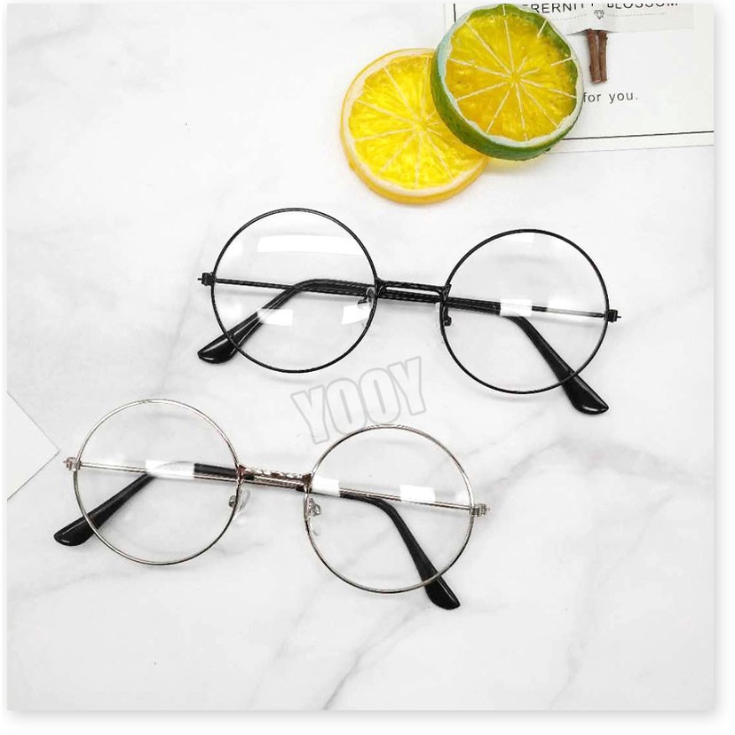 Kính mắt gọng tròn kim loại phong cách Harry Potter