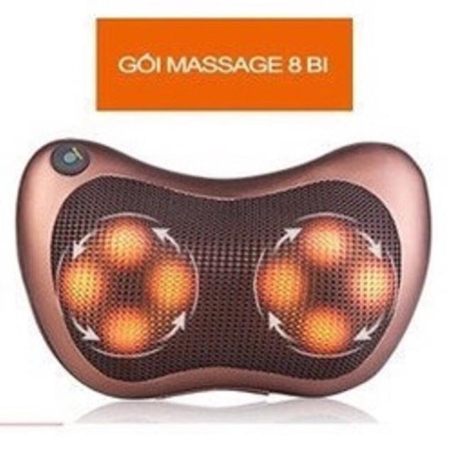 [Có Sỉ] Gối massage hồng ngoại 6 bi, 8 bi mát xa cao cấp Nhật Bản[ Hàng Cao Cấp]