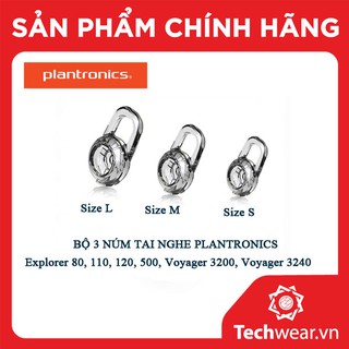 Bộ Núm Cao su dành cho tai nghe Plantornics Explorer 80, 110, 120, 500, Voyager 3200, Voyager 3240 Chính hãng