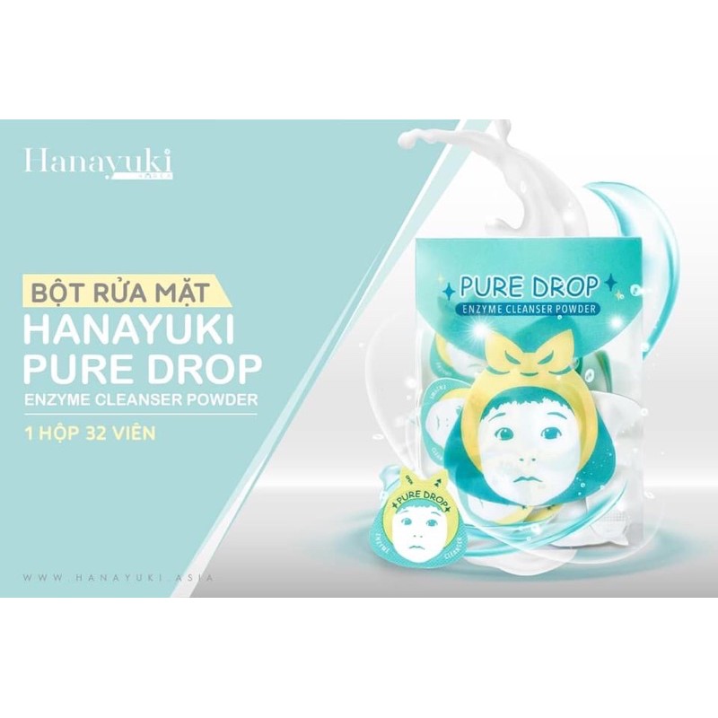 Viên bột rửa mặt Hanayuki Korea