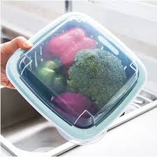 Bộ Rổ Nhựa Kèm Chậu Có Nắp Đậy
