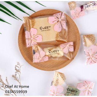 Túi đựng kẹo nougat loại dày hoa 200c/ Túi đựng bánh tết