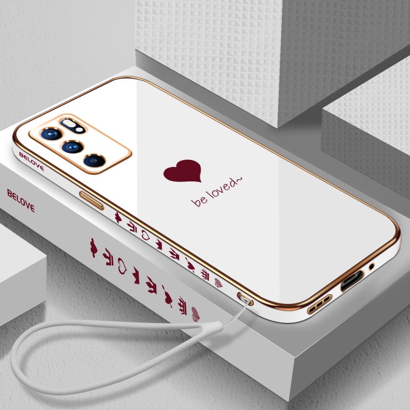 Ốp Điện Thoại Silicon Mềm Hình Vuông Mạ Viền Sang Trọng Cho oppo reno5 5PRO RENO6 6PRO RENO6Z RENO7 RENO7 PRO