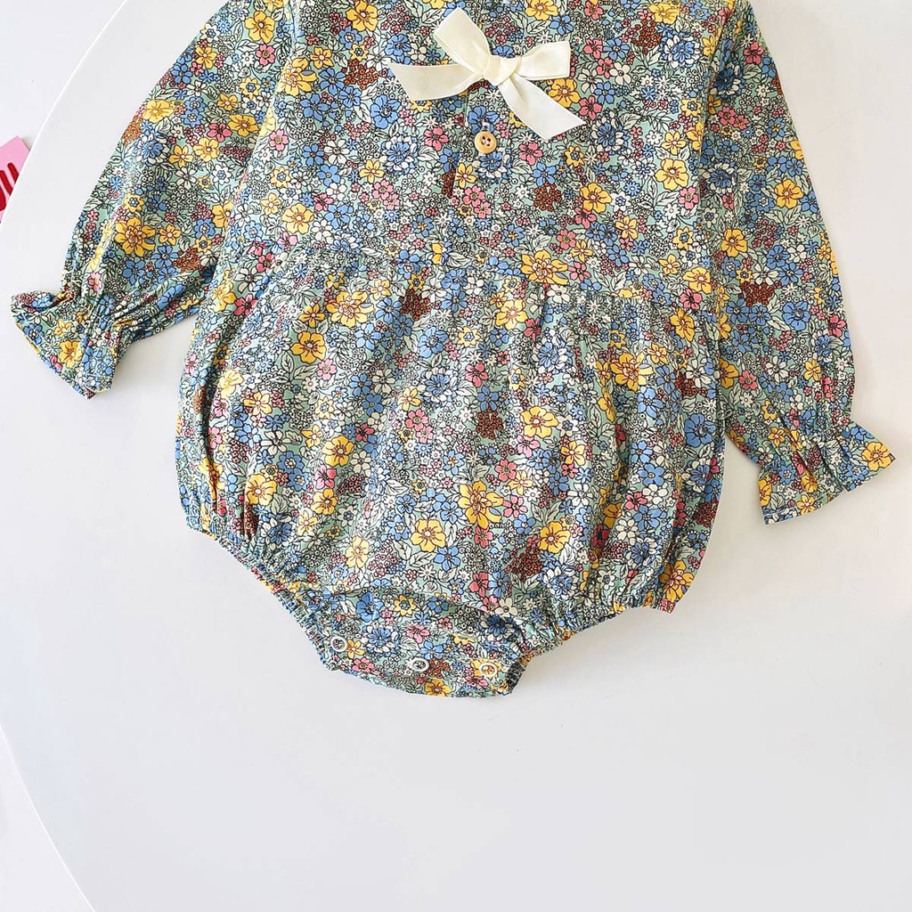 Sanlutoz Công chúa Dễ thương Em bé Cô bé Mùa thu Bộ bodysuit Nhân quả Hoa