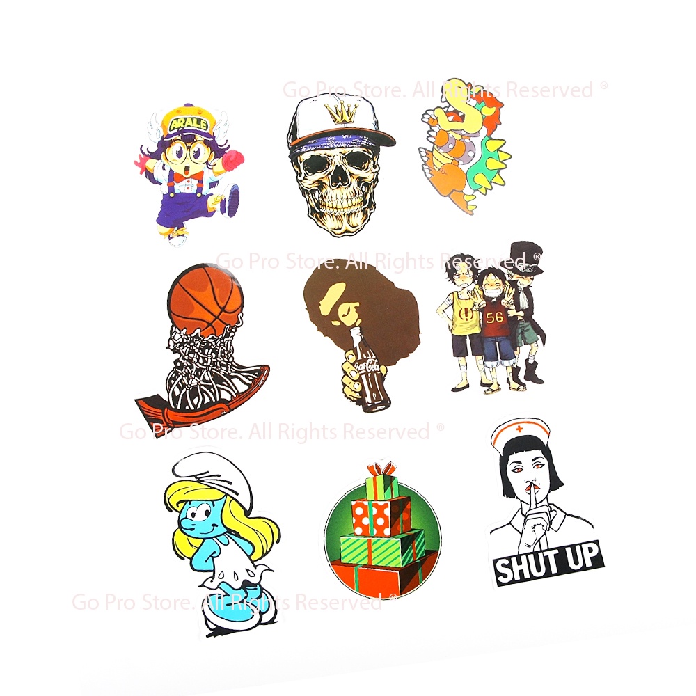 Sticker Dán Mũ Bảo Hiểm, Lapop, Ô tô, Xe Máy - HÌNH NGẪU NHIÊN
