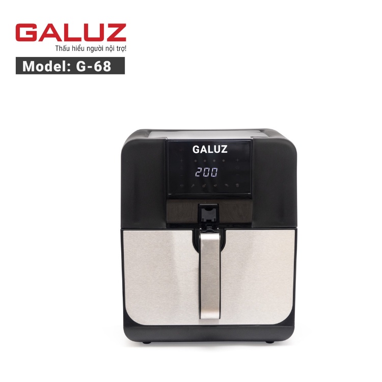 Nồi chiên không dầu  Điện Tử Galuz Model G-68  - Dung tích 5.5L-Bảo hành 18 tháng