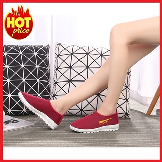 giầy vải lười nữ bata đế bệt không dây tập thể dục thể thao dưỡng sinh gym giá rẻ đẹp