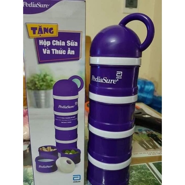 Hộp chia sữa, thực phẩm 4 ngăn cho bé (Quà Pediasure)