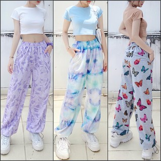 QUẦN ULZZANG LOANG MÀU CÓ DÂY RÚT - QUẦN GOGGERS UNISEX  THỂ THAO